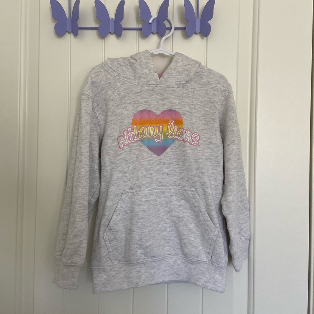 Rivalry Threads Nittany Lions Penn State girl’s‎ pullover gray rainbow hoodie S